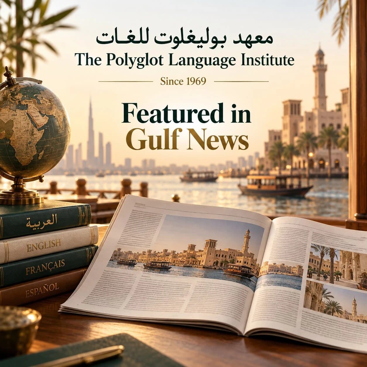 The Polyglot Language Institute, featured in Gulf News