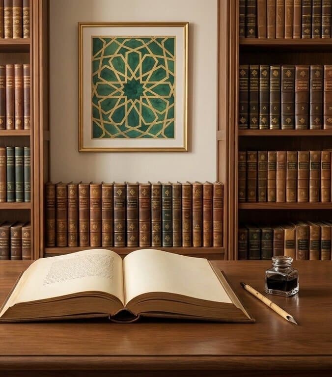 مكتبة هادئة لدراسة اللغة العربية في دبي